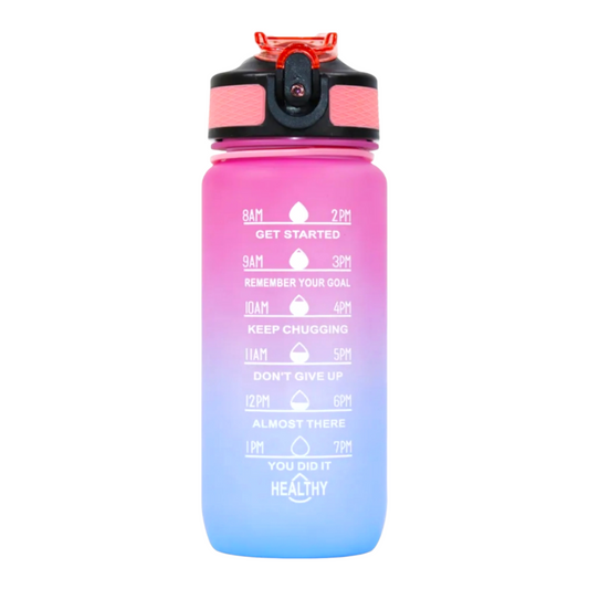 Mint Berry 20 oz Sport Kids & Adults Motivational Water Bottle BPA Free blue pink water bottle