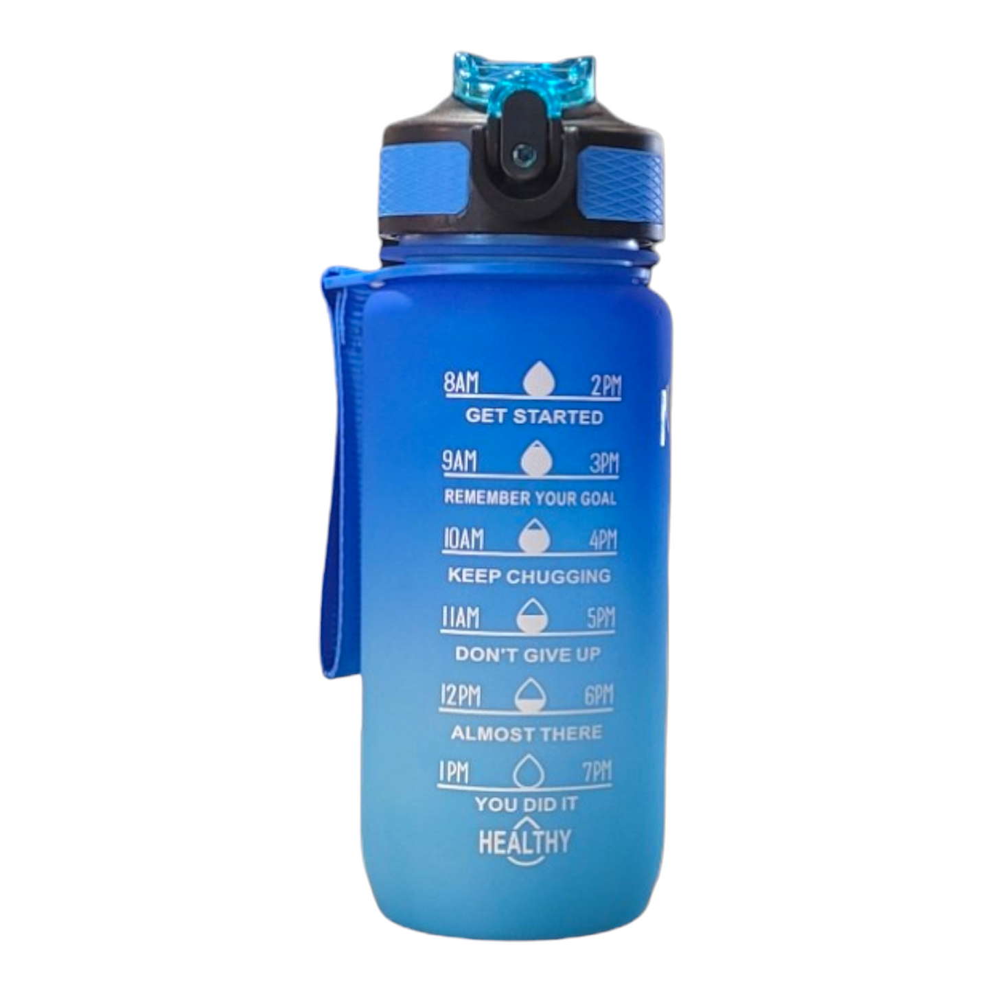 Mint Berry 20 oz Sport Kids & Adults Motivational Water Bottle BPA Free Blue