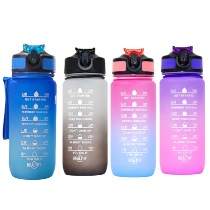 Mint Berry 20 oz Sport Kids & Adults Motivational Water Bottle BPA Free Black